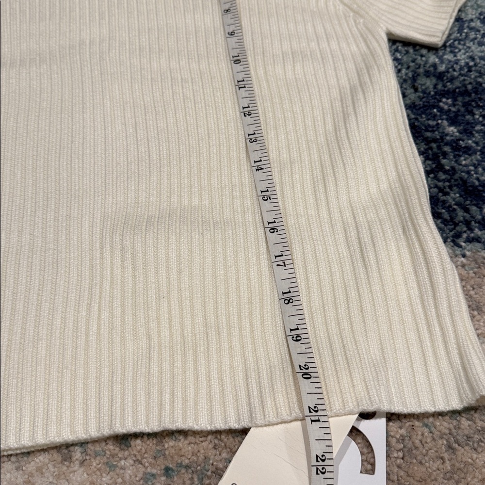 Commense Cream Ribbed Knit Top - Picture 7 of 7